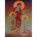 Картина с LED подсветкой: три восточных божества, выполненная на холсте